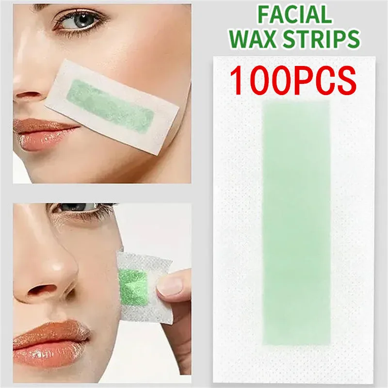 Professional 10/50/100 Sheets Disposable Wax Paper for Face, Arm, Legs, Body, Hair Removal, Double Face Cold Warning Paper