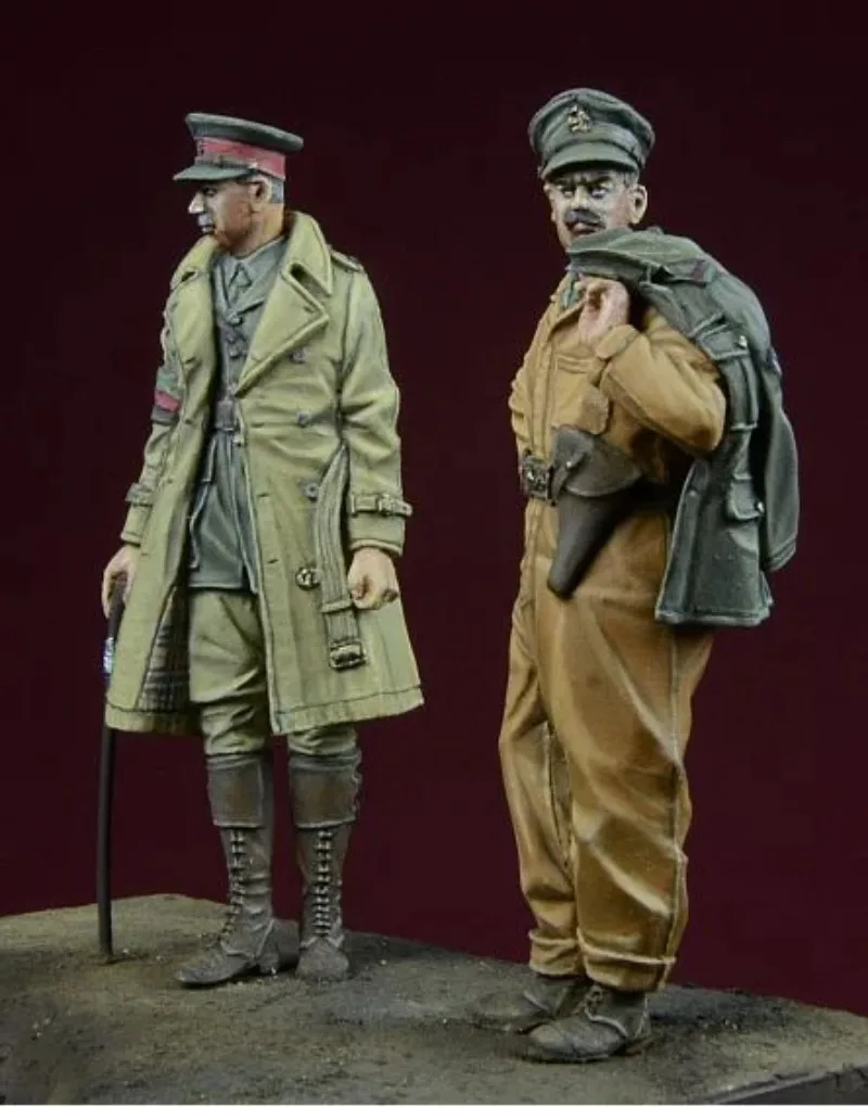 1/35 Scale Resin Figures Model Assembled Kits Hobby Collection Miniature British Tank Soldier 2 Figure Unassambled & Unpainted