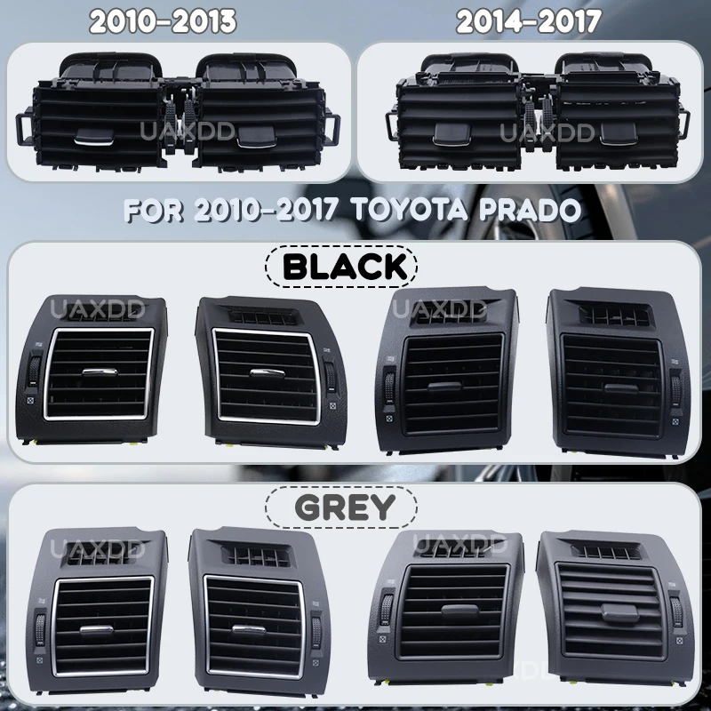 UAXDD Air Vent Car For 2010-2017 Toyota Prado Air Vents Frame Kit Panel Center Fascia Dashboard Accessories AC Ventilation Side