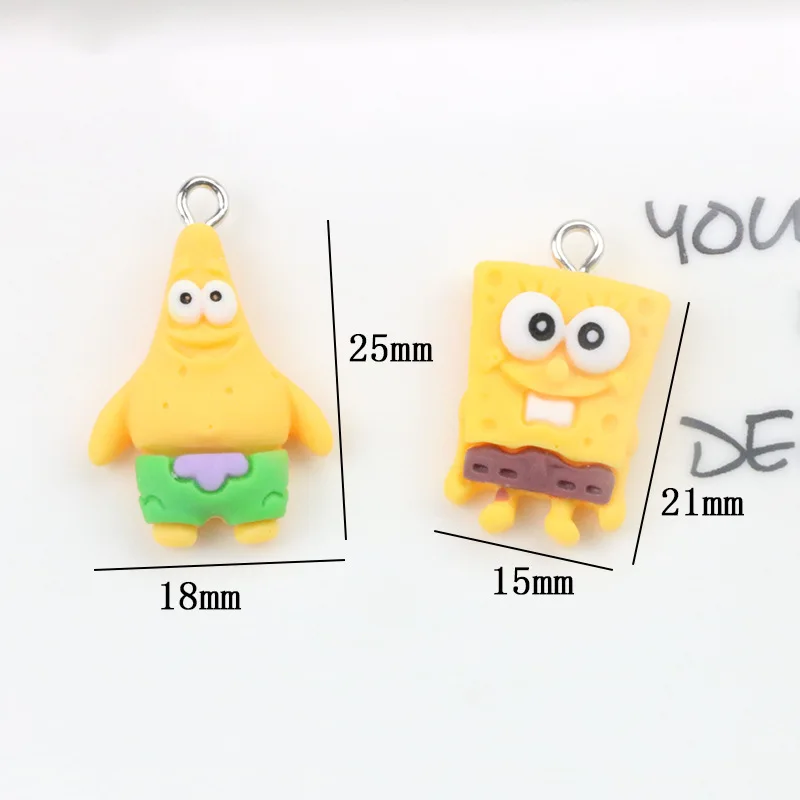 Kawaii Accessories SpongeBob Pendants Gifts SquarePants Patrick Star Cartoon Simple Girl Heart Earrings Beauty for Girlfriends