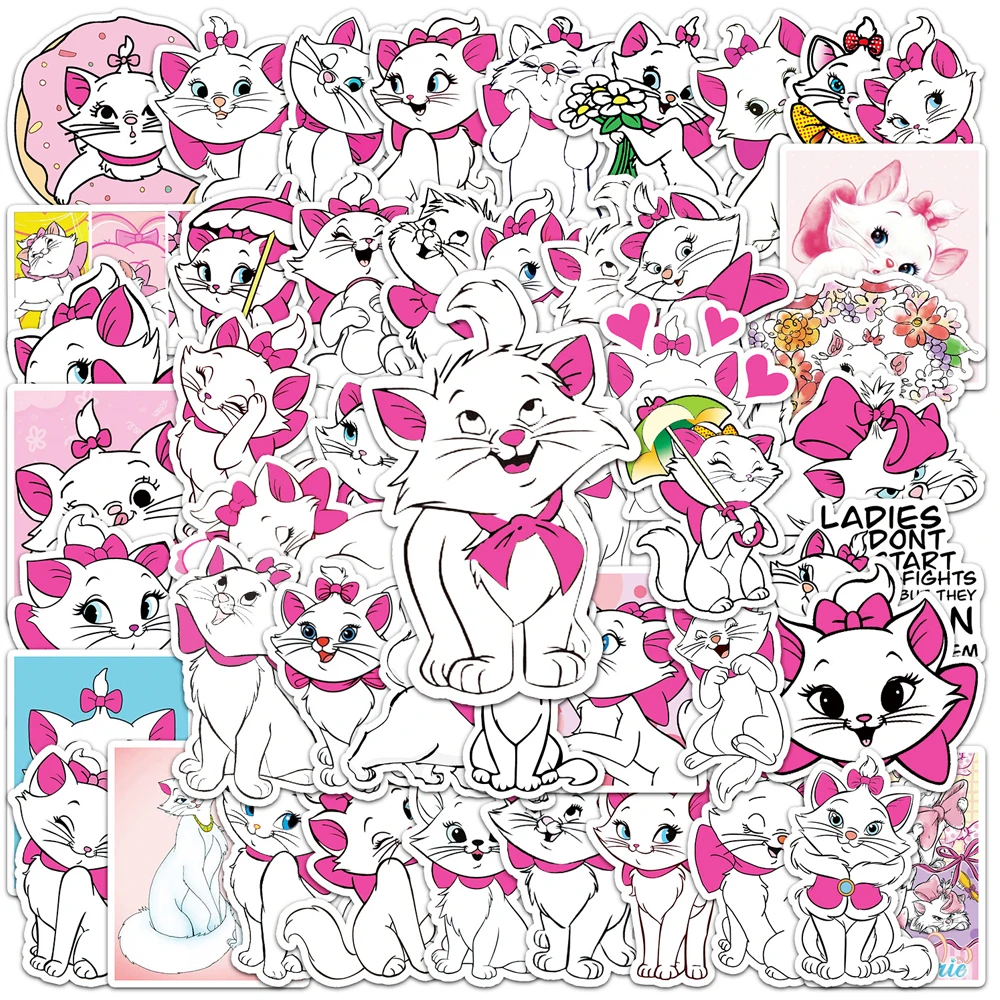 10/30/50pcs Disney Cute The AristoCats Graffiti Stickers Aesthetic Laptop Scrapbook Suitcase Kawaii Stationery Sticker Kids Toys