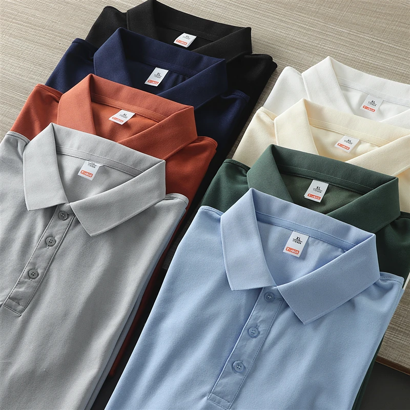 Men's Summer Business Casual Short Sleeve T-Shirt  Shirt Pure Color Tagless Standard Fit Modern Style Regular Cuff