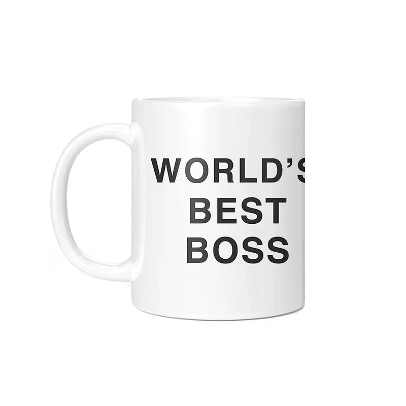 1Pcs New 350ml Dunder Mifflin The Office-World’s Best Boss Coffe Cups Funny Ceramic Tea Milk Cocoa Mugs Unique Birthday Gifts