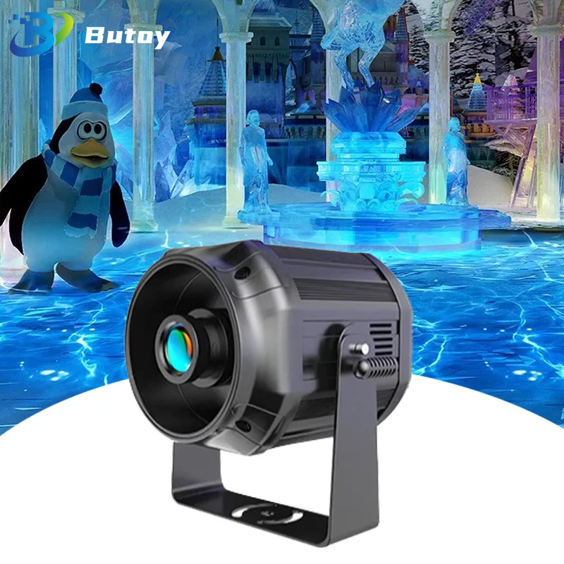 Butoy 200W LED Water Ripple Light Lamp DMX Control Water Wave Lights  for Wedding Christmas Decoration Water Projector Lighting