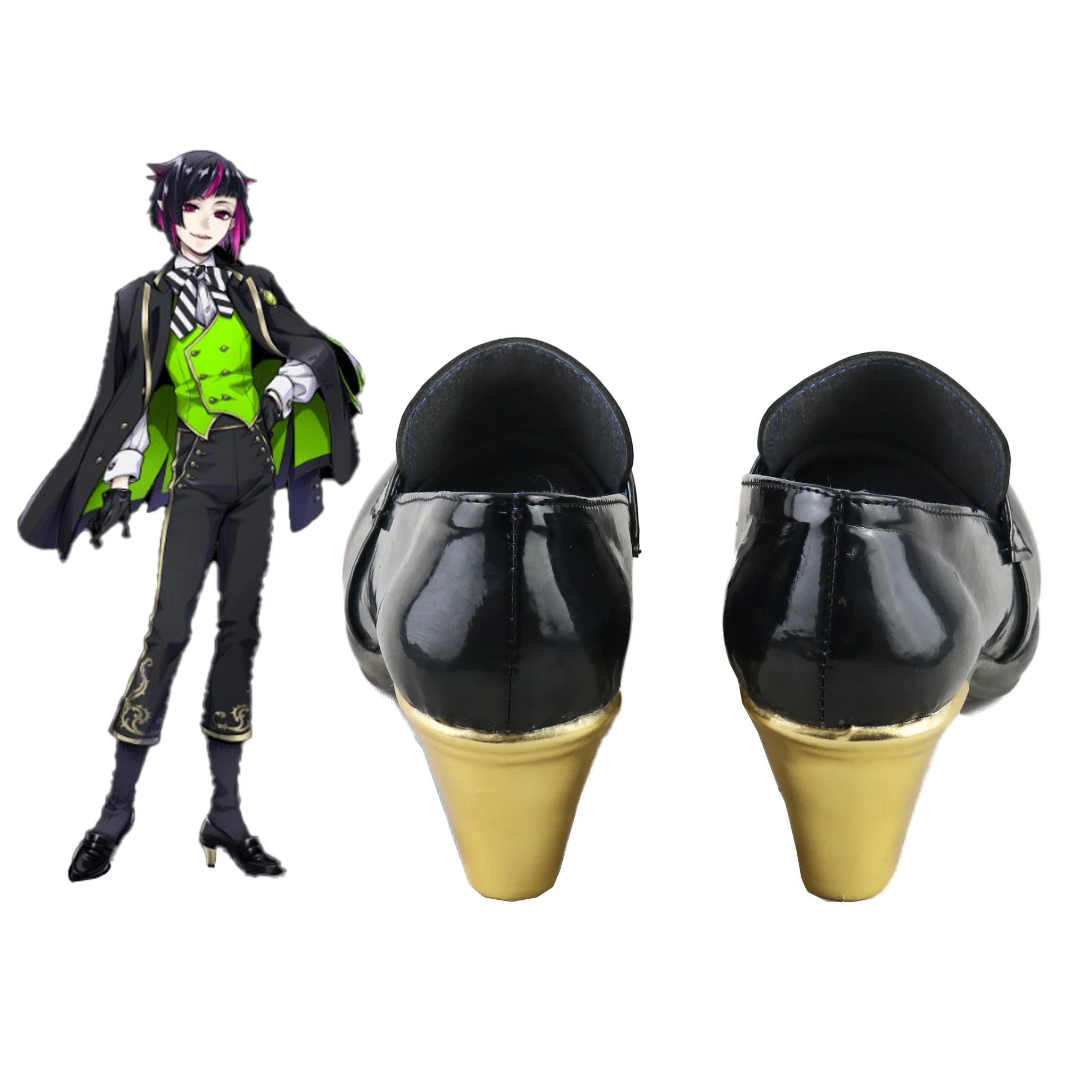 Twisted Wonderland Lilia Vanrouge Cosplay Shoes Boots Halloween Party Accessories Black High Heels Custom Made