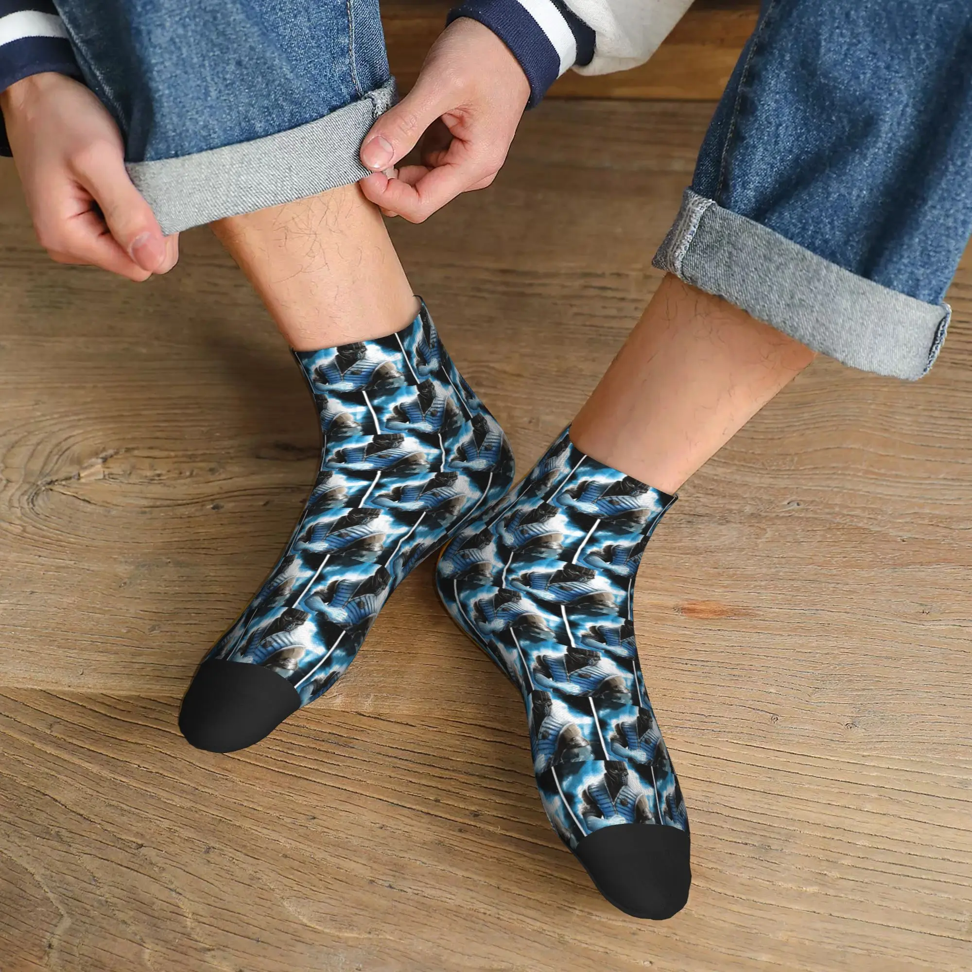 Calcetines Mortal Kombat Sub-Zero para todas las estaciones, calcetines deportivos absorbentes de sudor Harajuku, calcetines de tubo medio, medias suaves y divertidas para hombres y mujeres