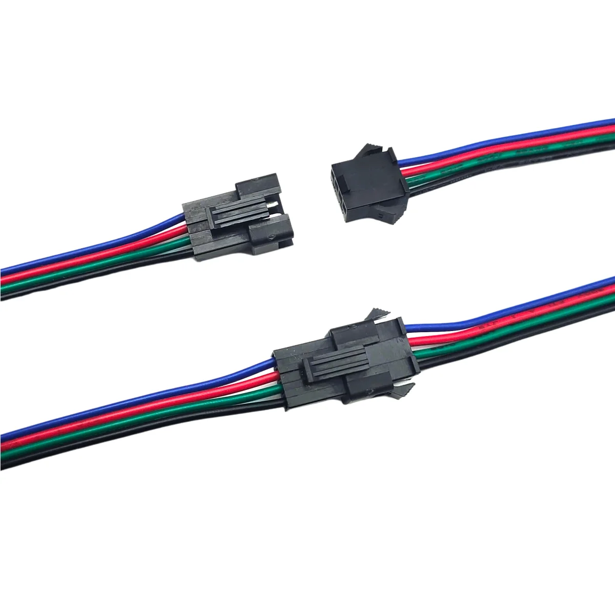 10/20/50 Pairs 4pin SM JST 15cm Cable Female/Male Connectors for Led Strip RGB 5050 3528 WS2801 APA02 WS2815 WS2813