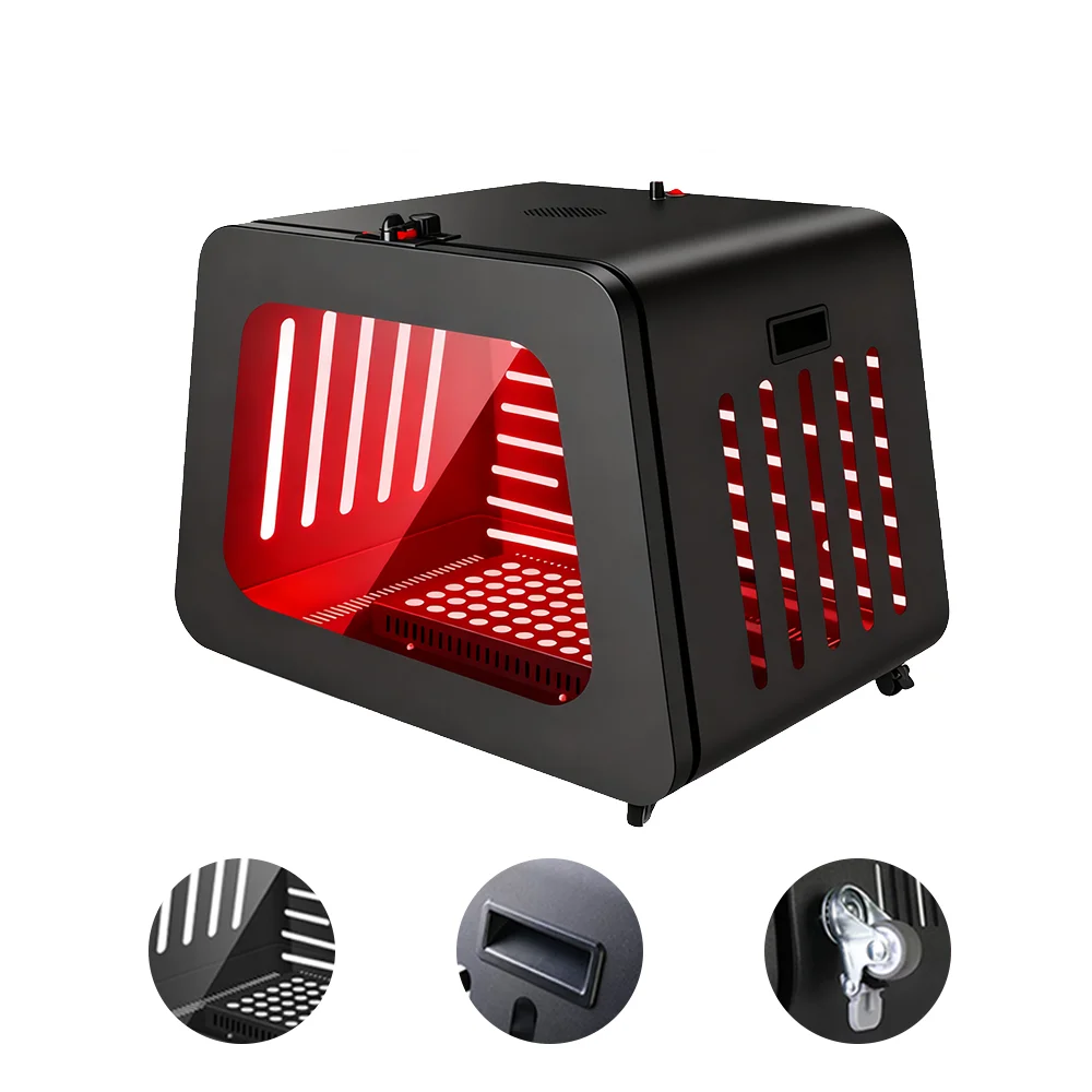 ATV&UTVSunglor 5 Spectrum 630NM 660NM 810NM 830NM 850NM Infrared Cage LED Light Therapy Dog and Cat Red Light Therapy for Pets