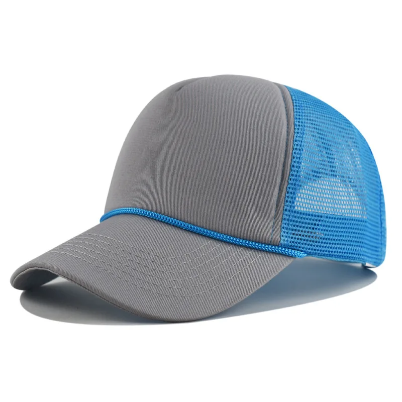 Custom Printed Embroidered Logo for Men and Women Baseball Caps Summer Sponge Rope Mesh Adjustable Sunshade Truck Driver Hat 3