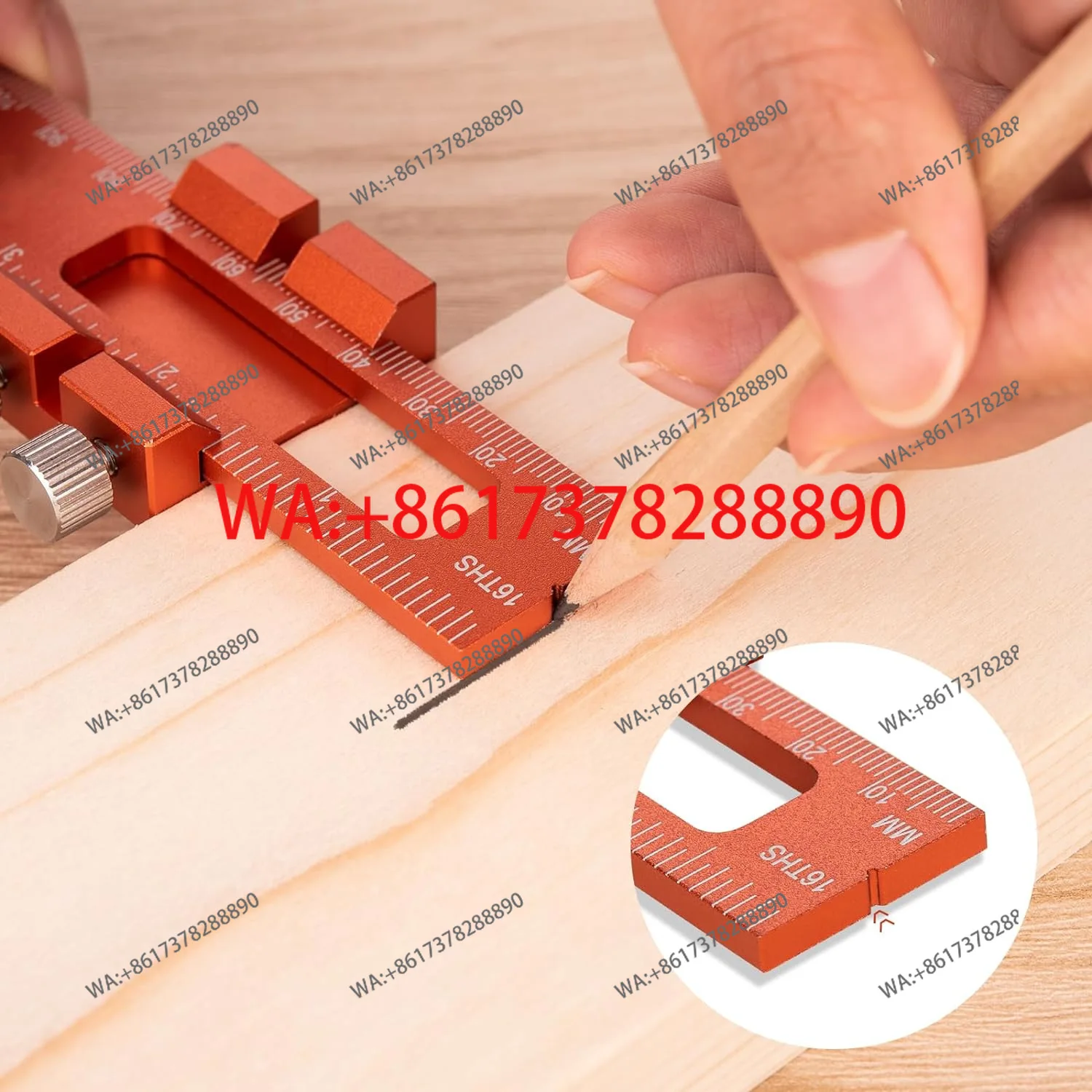 Woodworking scribing ruler stop Aluminum alloy T-ruler Woodworking scribing positioner Multifunctional measurement aid