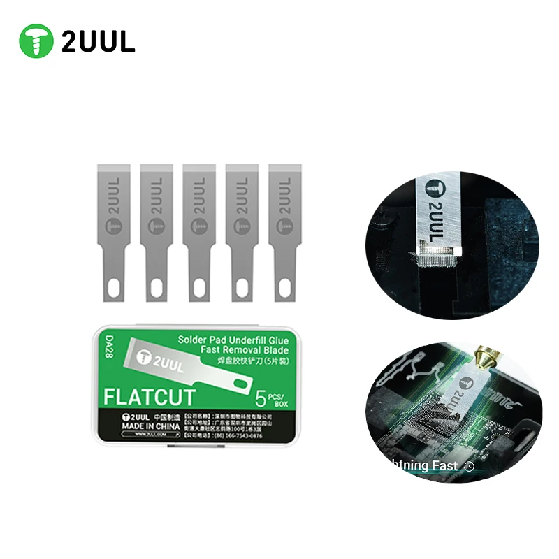 

2UUL DA28 FLATCUT лезвие для удаления клея для материнской платы CPU IC остатков паяльная подушечка скребок для удаления клея
