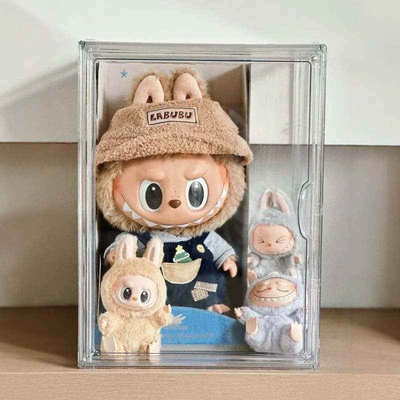 Clear Acrylic Display Case Compatible with Labubu & POP MART Blind Box, Dustproof Showcase for Figures and Collectibles