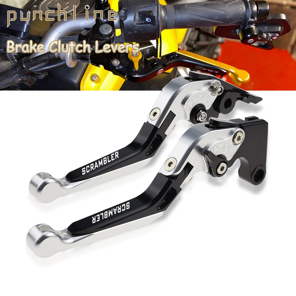 Fit Scrambler 1100 Sport/Special 18-22 Brake Handles For Scrambler Desert Sled 19-22 Folding Extendable Clutch Levers