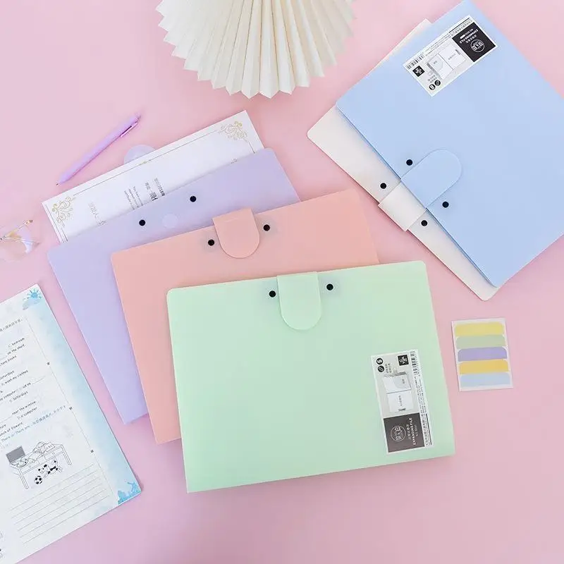 Desktop Storage A4 File Organizer Multifunctional Color A4 File Paper Folder Waterproof Dustproof Document Organizer