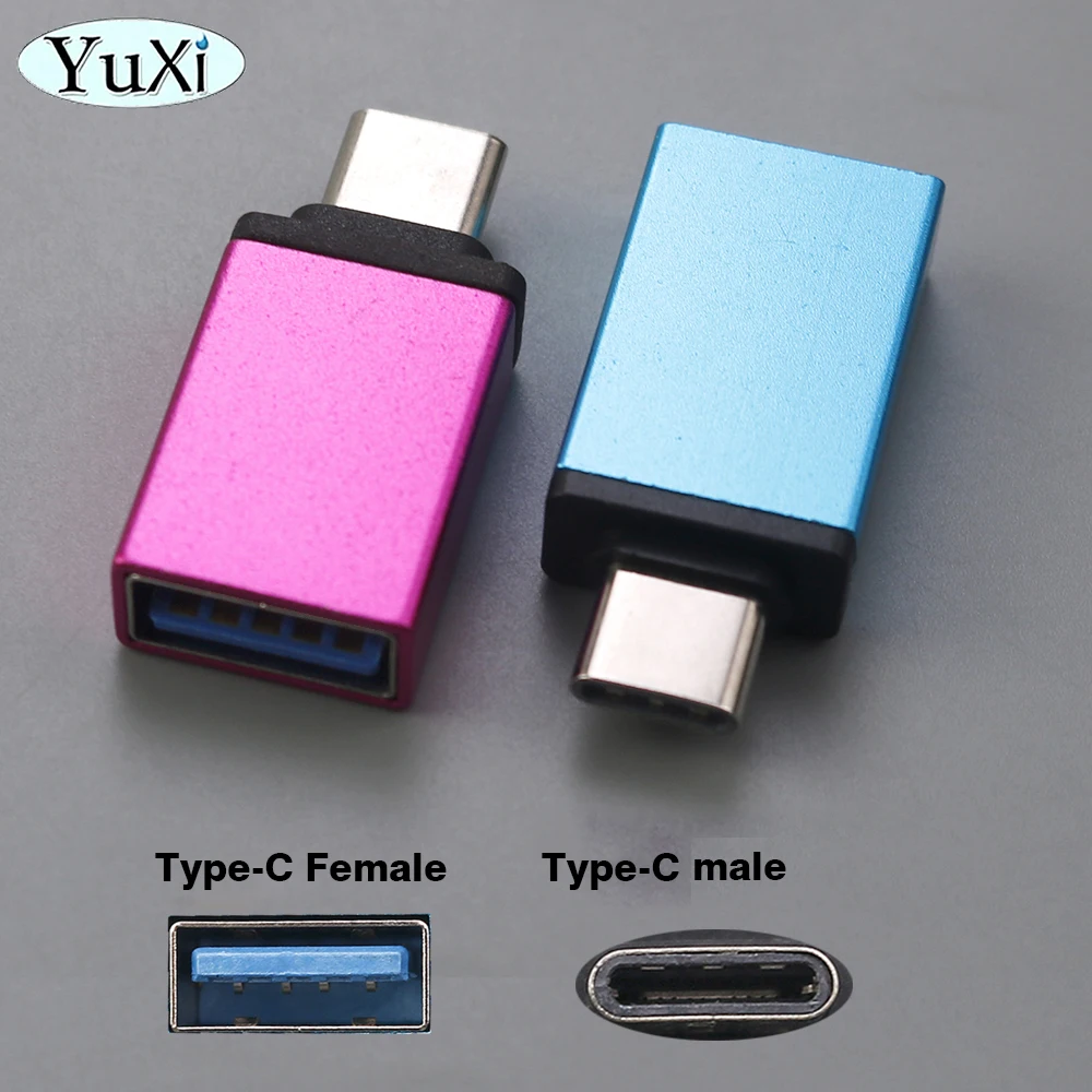 1 piece USB 3.0 Female to Type-C Male OTG Adapter USB-C Connector Aluminium Metal Fast Charging Adaptor For Phone PC Notebook