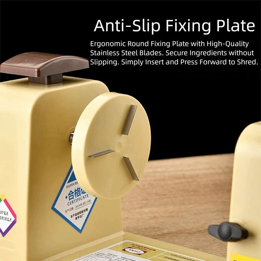 

ABS Vegetable Cutter Stainless Steel Hand Crank Shredder Hand-Rotating Multifunctional Sliced Potato Machine Radish Shredding