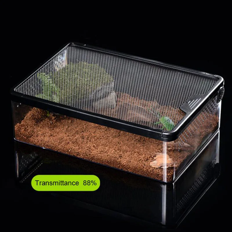 Transparent Reptile Pet Breeding Box Crawling Pet Feeding Box Lizard Silkworm Scorpion Beetle Insect Box Pet House Acrylic Cage