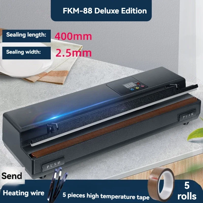 

FFM-88 Automatic Vacuum Food Sealer Desktop Fast Bag Sealing Machine Small Household Heat Sealing Machine