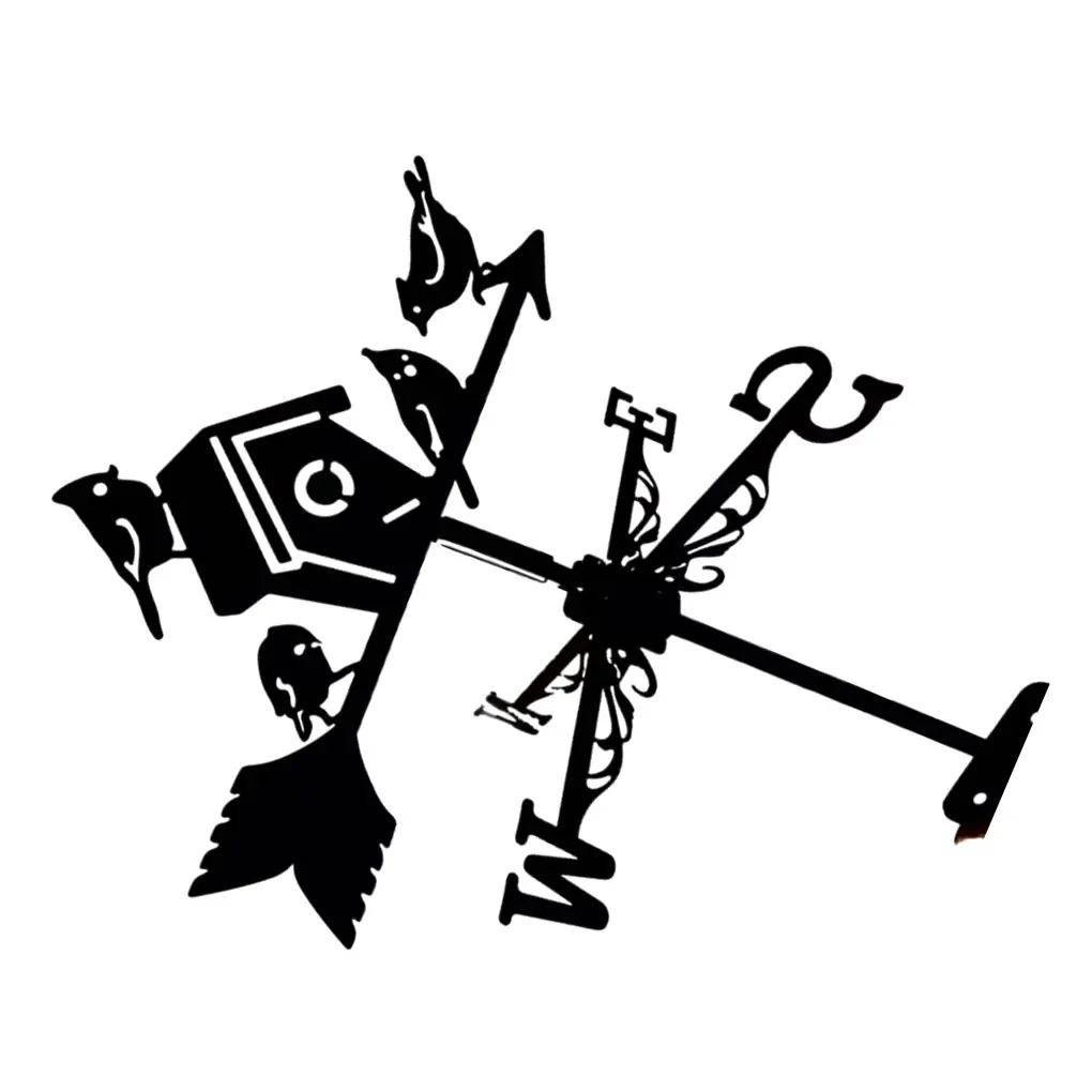 Metal Exquisite Shape Wind Vane Garden Art Decoration For Wind Direction Indicator Wide Applicat