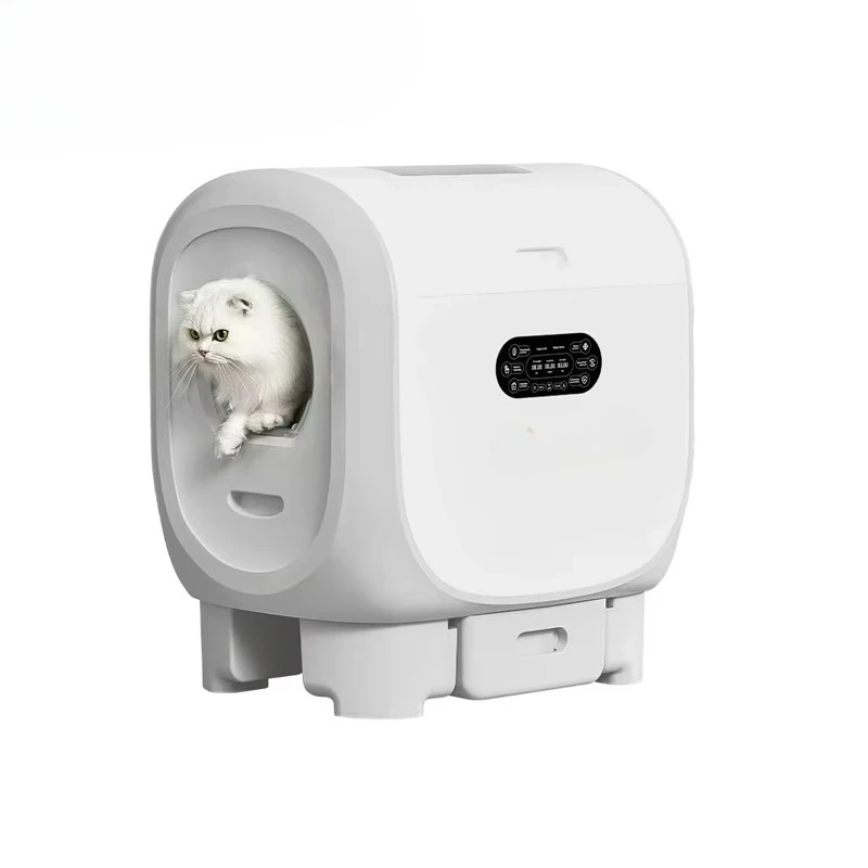 Smart Automatic Plastic Litter Box with Weight & Infrared Sensors Multi-Cat Use Odor Control 18kg for Retailers