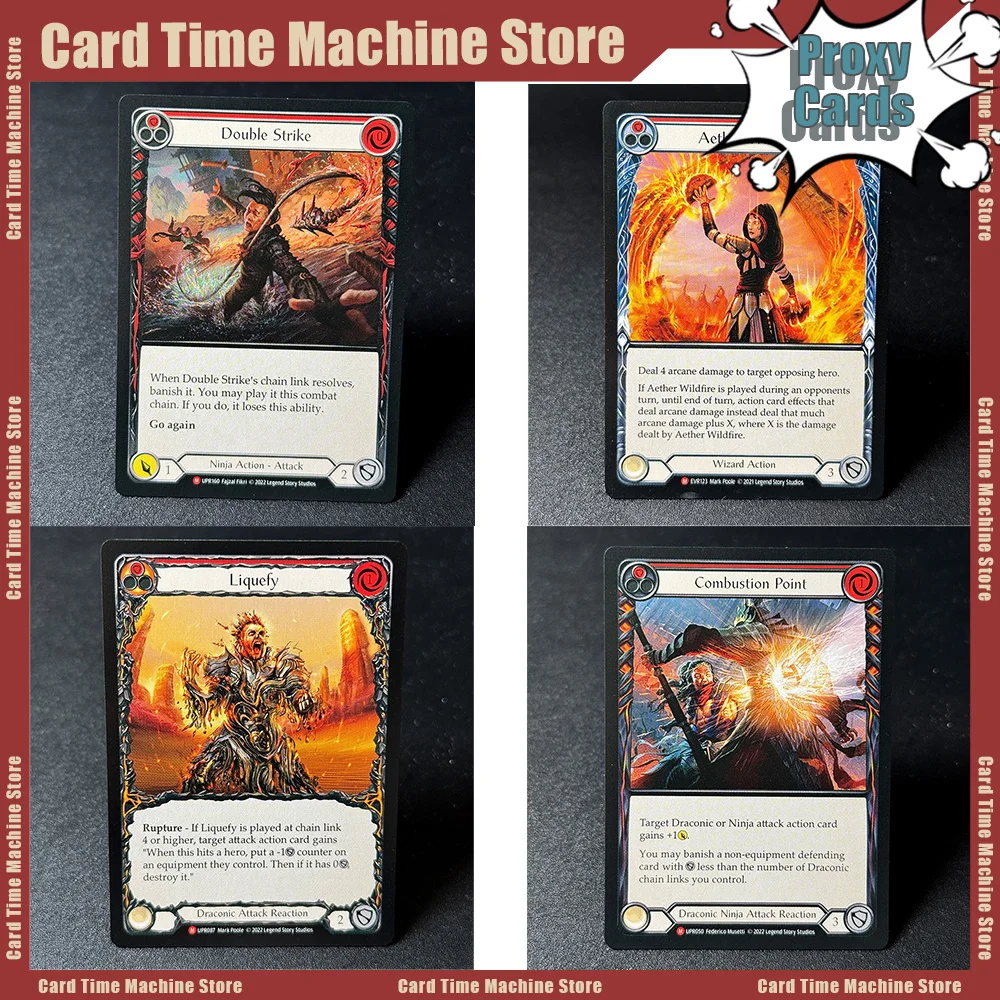 Flesh and Blood Proxy TCG Cards NON Foil Aether Arcanite Zipper Viziertronic Bloodsheath Channel Supplement Pack Cards toy Gifts