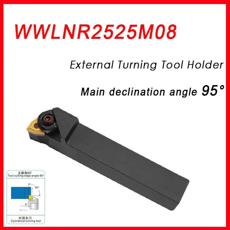 

1Pcs WWLNR2525M08 External Turning Tool Holder Metal Lathe Boring Bar Cutting Accessories CNC Lathe