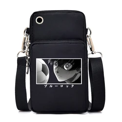 Wrist Pack Anime BLUE LOCK Unisex Phone Storage Packet Teen Mobile Phone Bag for Iphone Comics Soccer Crossbody Bags for Women