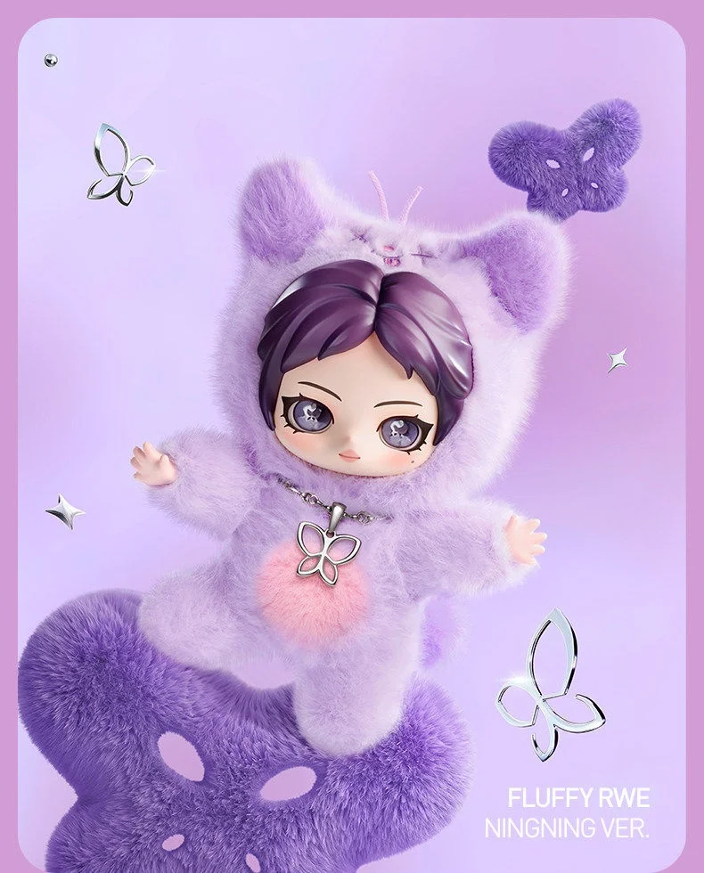 Original PopMart Aespa Fluffy Friends Serie Blindbox Weiche Puppe Schlüsselanhänger KPOP Idol Merch Niedliche Schreibtischdekoration Geschenk für Fans Spielzeug – Detail 22
