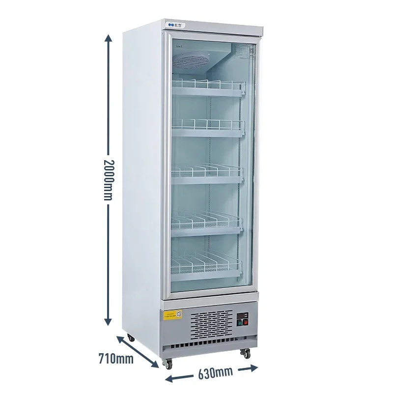 Vertical refrigerator deep freezer small portable supermarket freezer