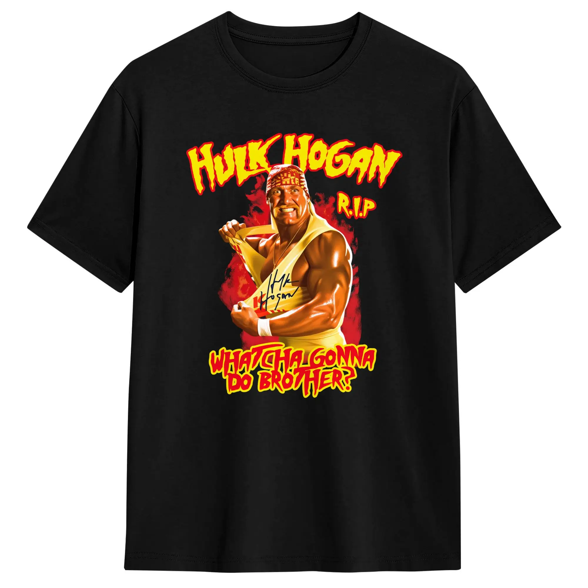 Camiseta masculina e feminina Hulkamania Live Forever, camisetas Harajuku de verão Y2K, roupas engraçadas 100% algodão, plus size