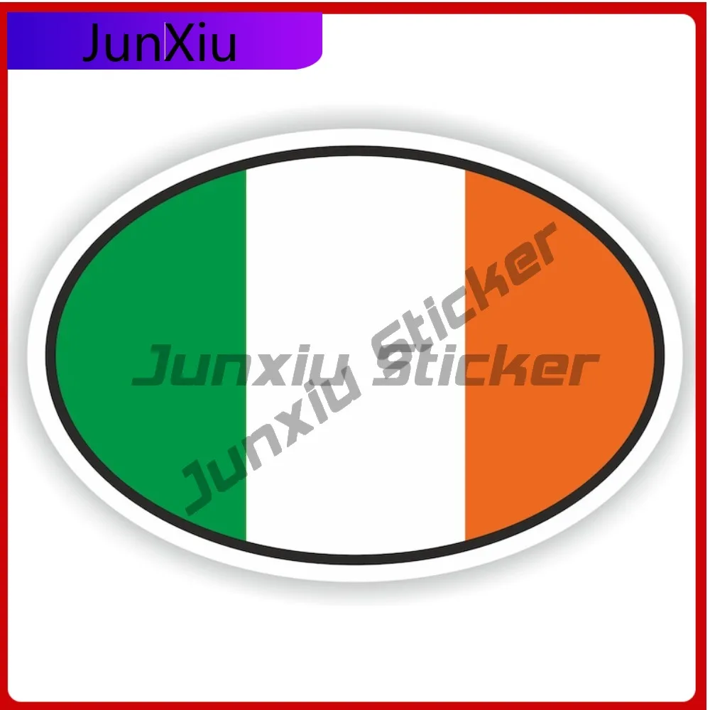 

Ireland Flag Oval Sticker Anti Scratch Exterior Decal Personalized Picture Car Stickers Decals Motorhome Camper Scratch Cover St