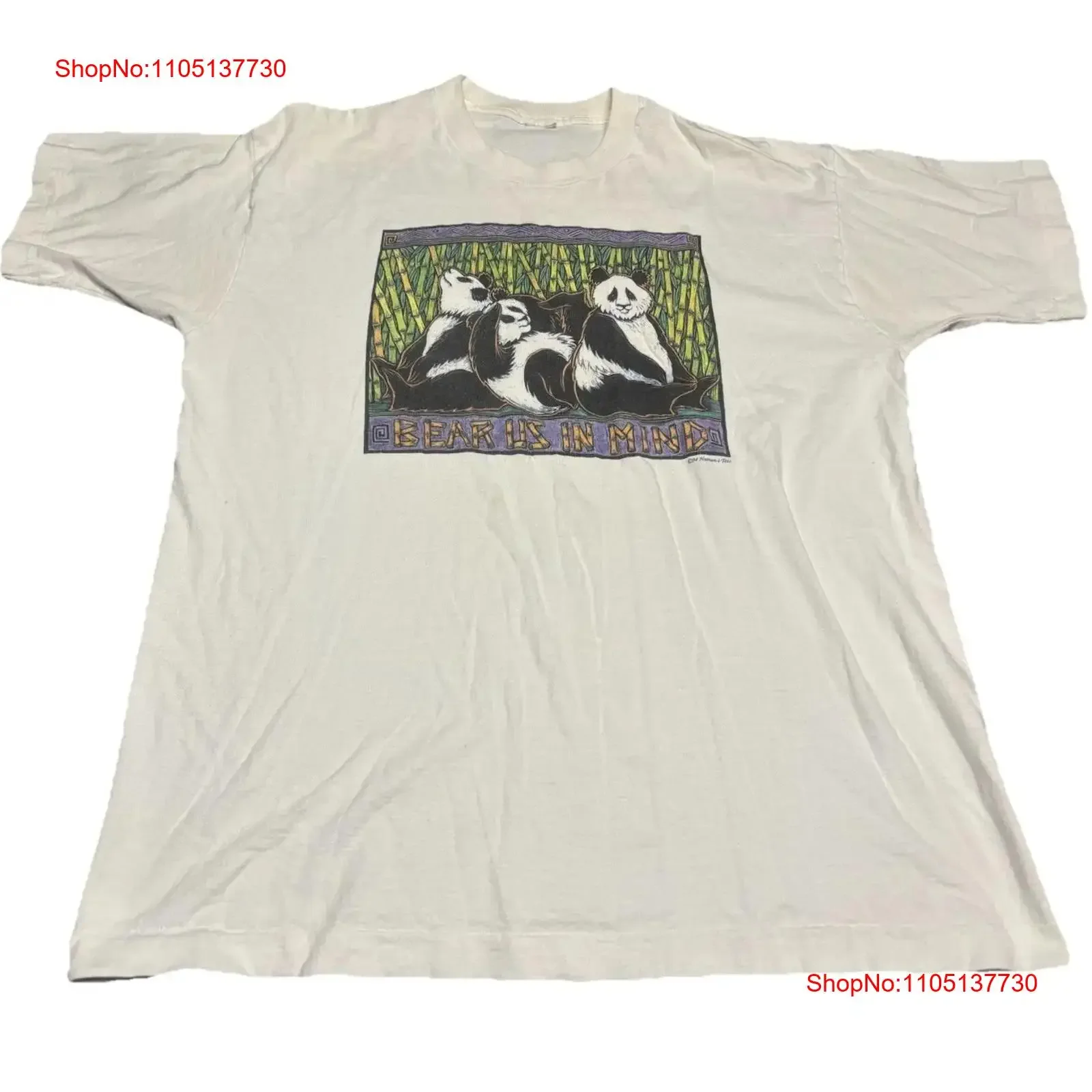 

Vintage 1994 Human I T Shirt Bear Us In Mind Panda Extinction Wildlife XL vintage Washed Stylish graphic Soft designer clothes