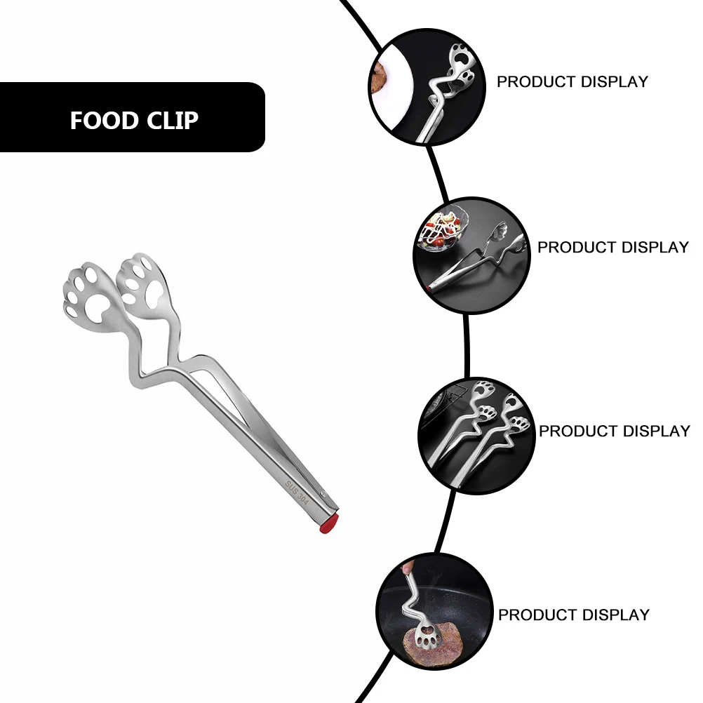 

Stainless Steel Tongs BBQ Clamp Barbecue Clamp Gripper Kitchen Tool Lightweight Practical Home Party Hotel Restaurant