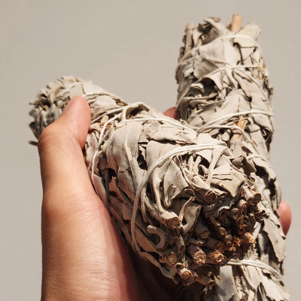 Paquete de hierba pura de salvia blanca de incienso de meditación para incienso de hierba interior del hogar