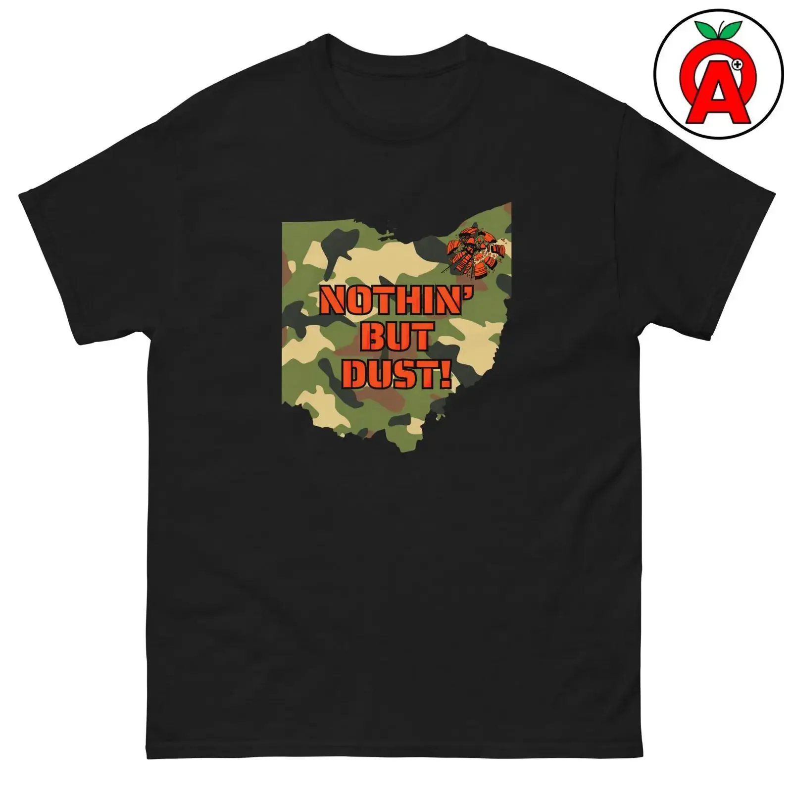 Nothin' But Dust Ohio Camo Clay Pigeon Sporting Clays Crew Neck Cotton  T Shirt vintage Washed Top For Everyday Wear Soft