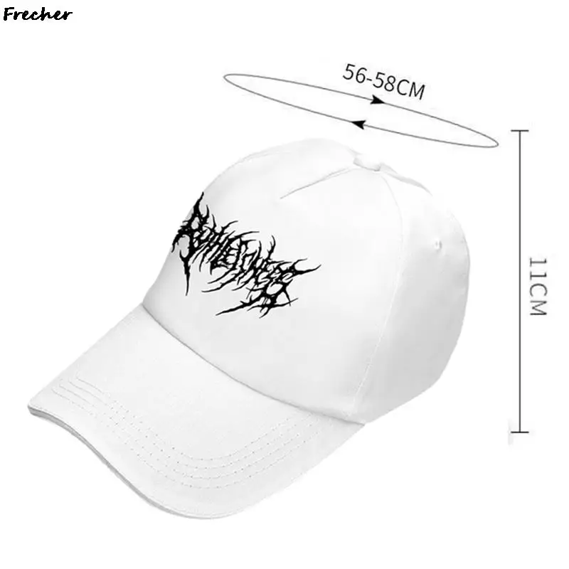 Print Gothic Street Punk Frauen baseball cap men Soft cotton adjstable pure black sports caps women hip hop dad hat new