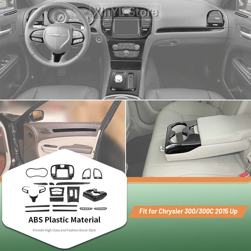 Car Interior Dashboard Center Console Door Panel Steering Wheel For Chrysler 300 For Chrysler 300C 2011-2014 2015 Up Accessories