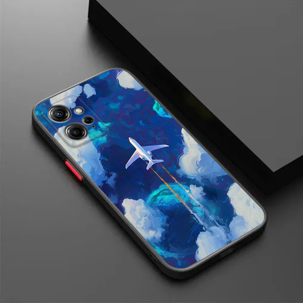 Redmi Note13 Pro 12c Note 12s Xiaomi 12x 12t 11 Lite 11t 11s 12 여행용 항공기 비행기 검정색 반투명 커버 용 전화 케이스