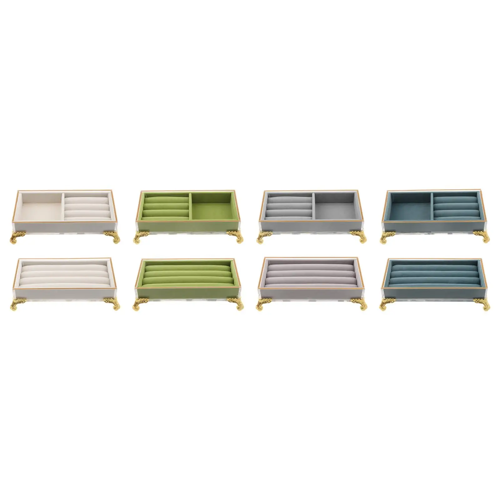 حلقات عرض حامل حلقات منظم أكريليك وفانيلا ديكور صغير