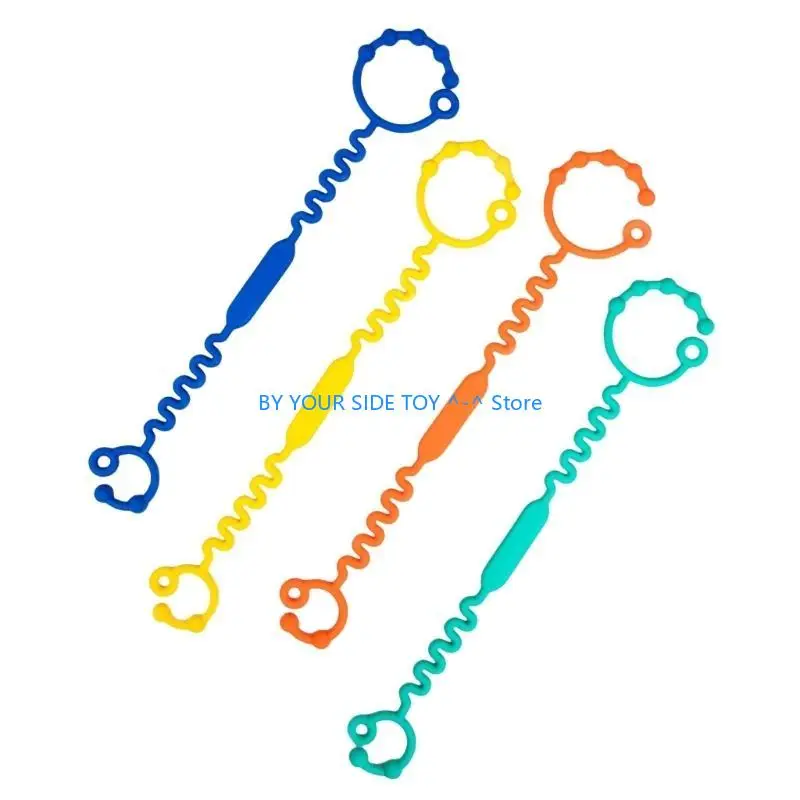 

Upgrades Silicone Baby Toy Leashes Stretchable & Safe Toy Security Straps Secure Straps Pacifiers On Strollers & Chairs U6XE