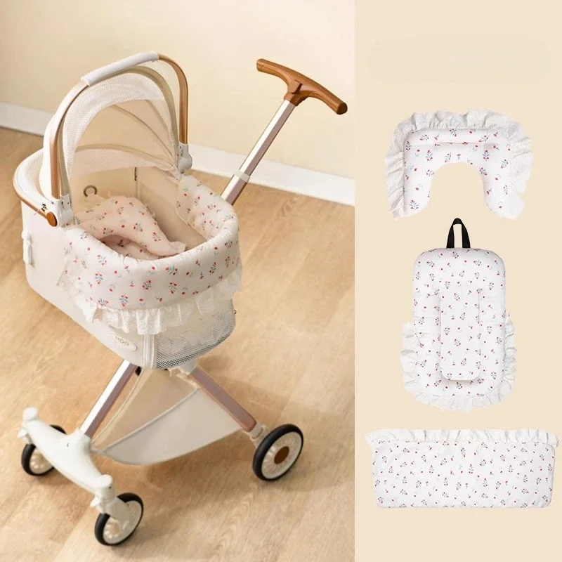 Stroller Cushion Set for Pets, Removable & Washable Dog Stroller Cushion,Ideal Accessories for Comfortable Rides,Pure Cotton