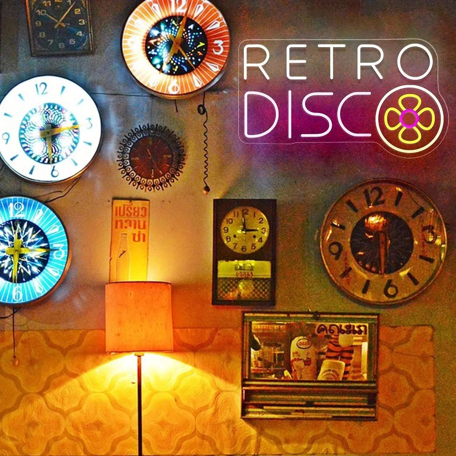 

Retro Disco Neon Sign Music on Air LED Light Sign Wall Decor for Bar Bedroom Club Coffee Shop Restaurant Neon Sign for Party