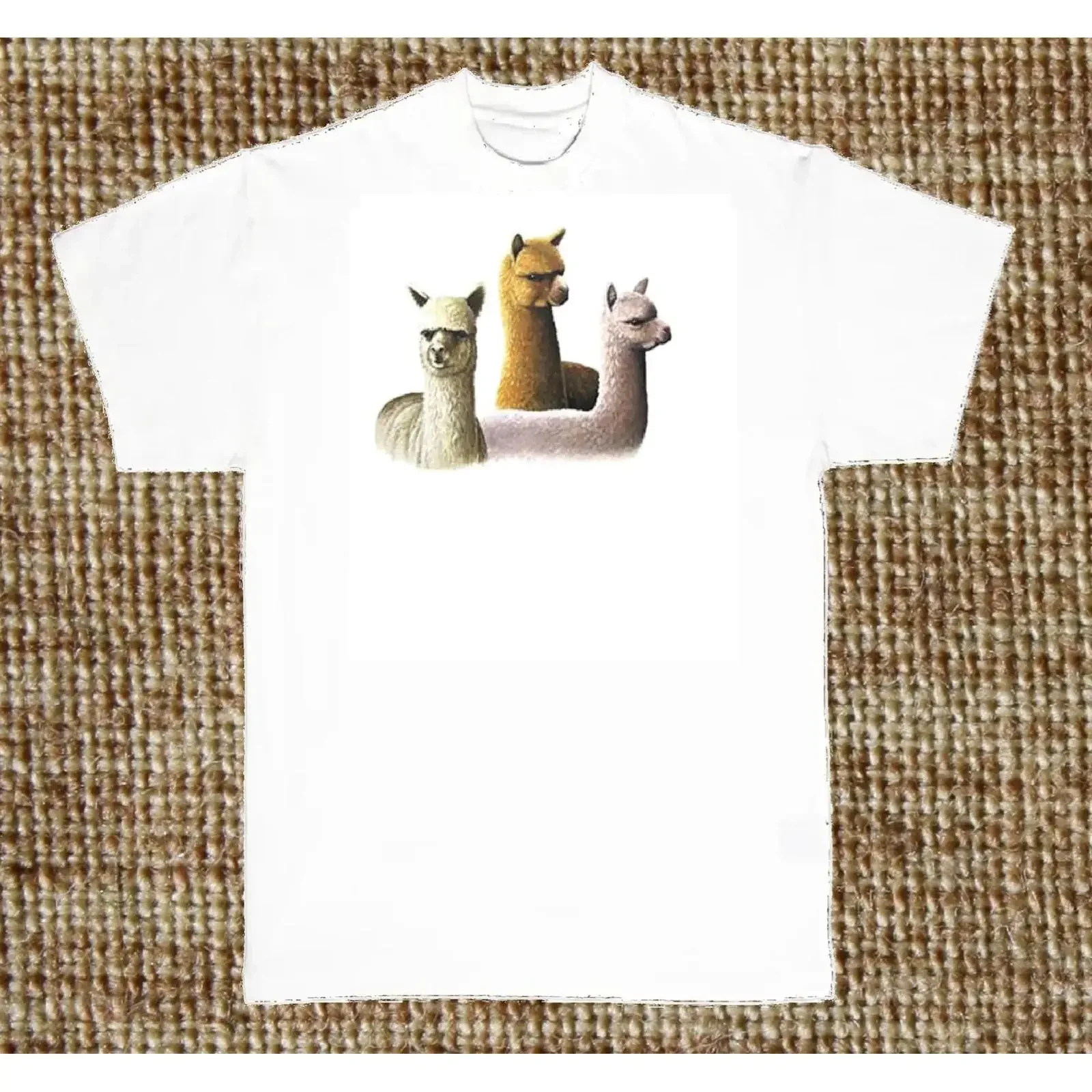 Alpaca T Shirt SweaT Available on Request 249e vintage Washed Comfortable designer clothes Breathable streetwear Stylish Soft