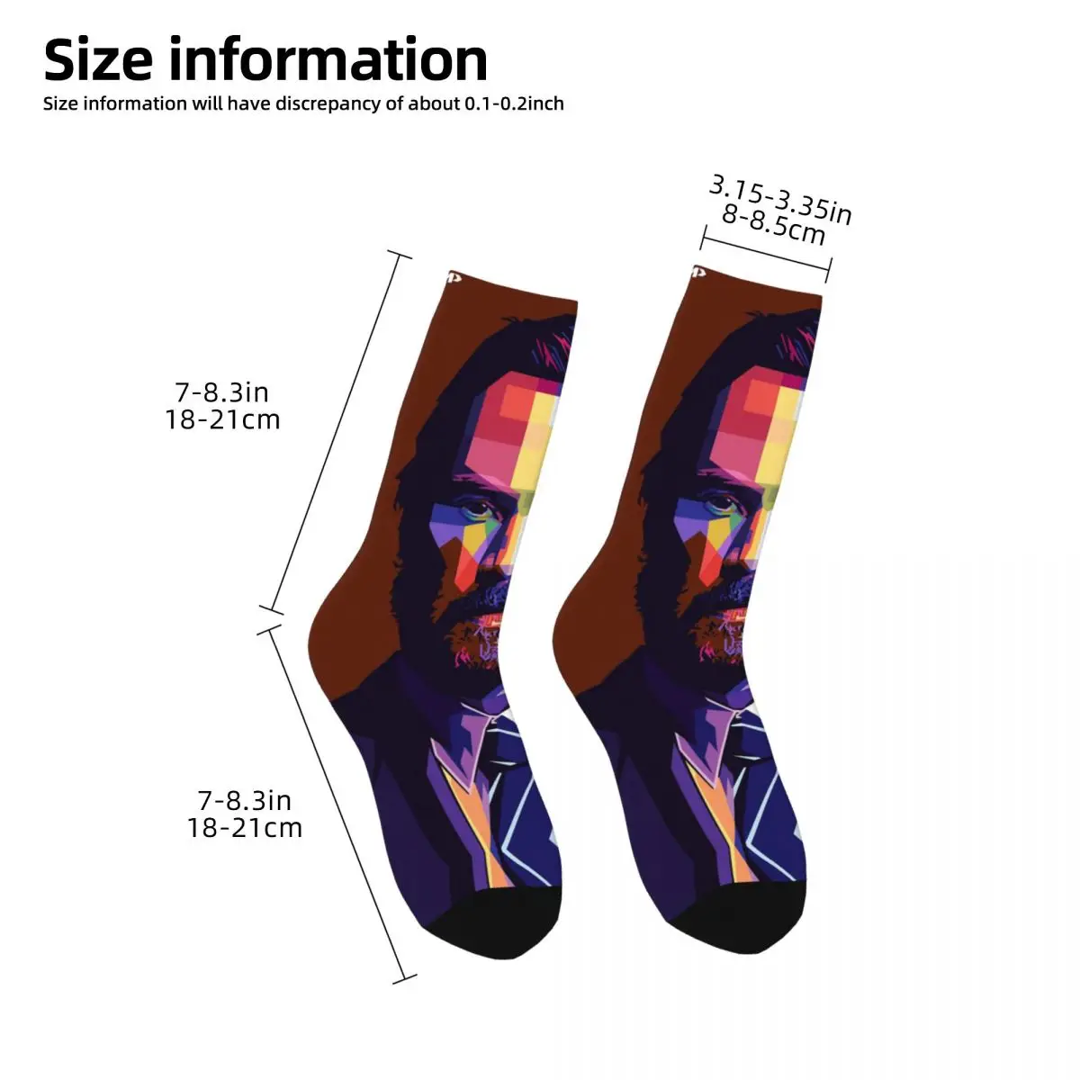 Keanu Reeves Unisex Socken laufen 3D-Druck glückliche Socken Street Style verrückte Socke