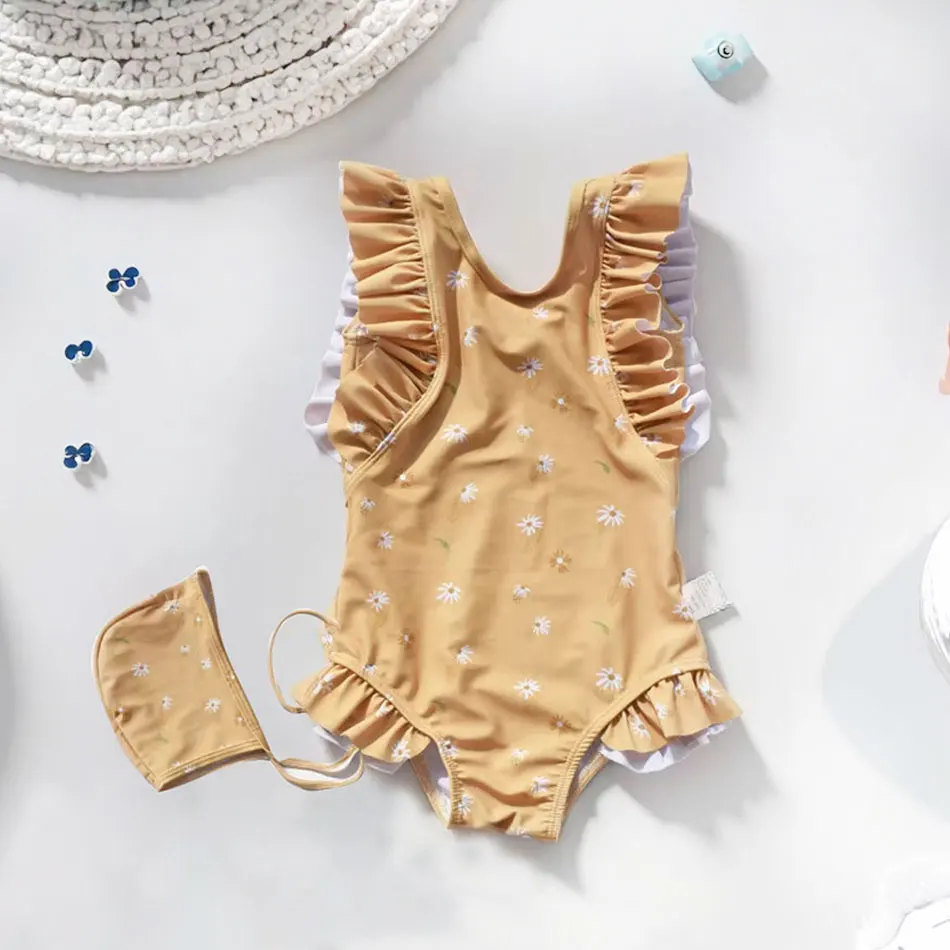 

EezKoala Children's One Piece Swimsuit Sunscreen Quick-Dry Baby Surfing Suit for Girls Swimwear Toddler Bathing Swim Cloth