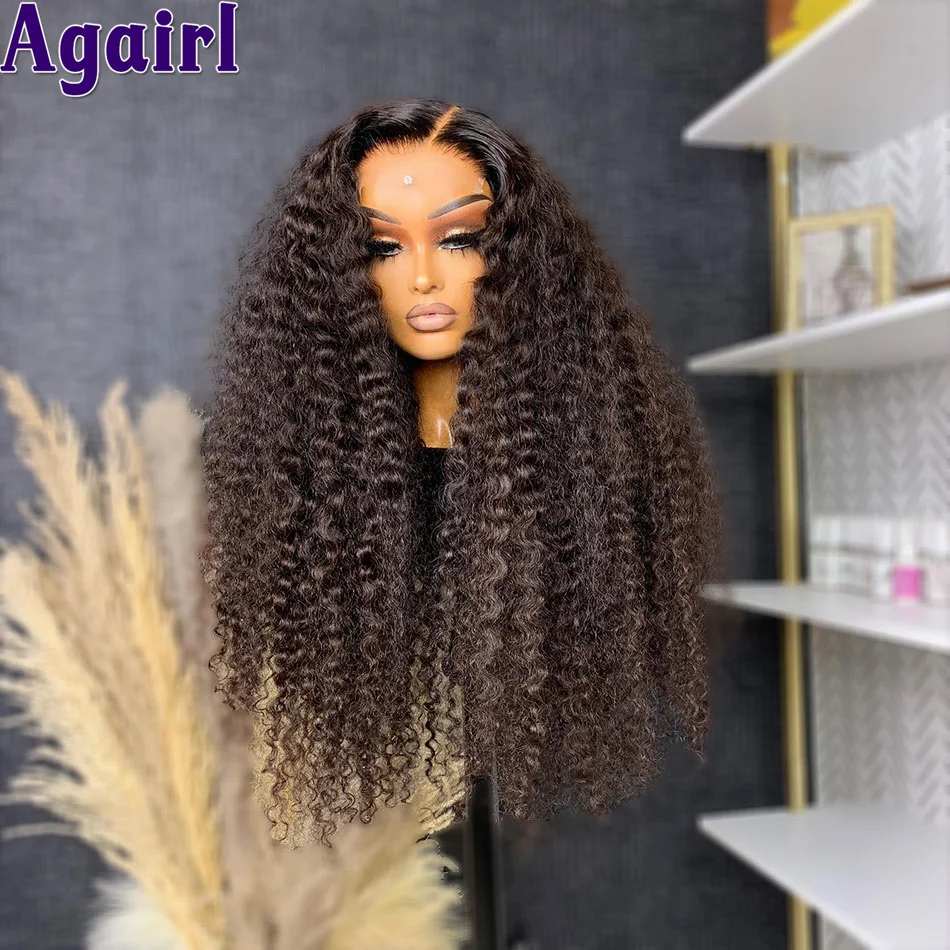 Onda de água Lace Frontal Peruca, Encaracolado Cabelo Humano Perucas, Lace Encerramento Perucas, Mel Loiro Castanho, Ombre Loiro Preto, 6x4, 200% Pronto