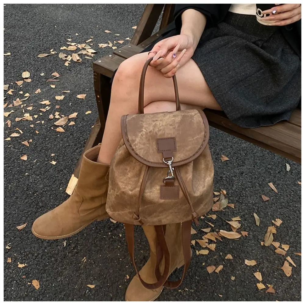 Casual Design PU Leather Women's Backpack Soft American Retro PU Leather Backpack Versatile Design Travel Backpack Daily Use