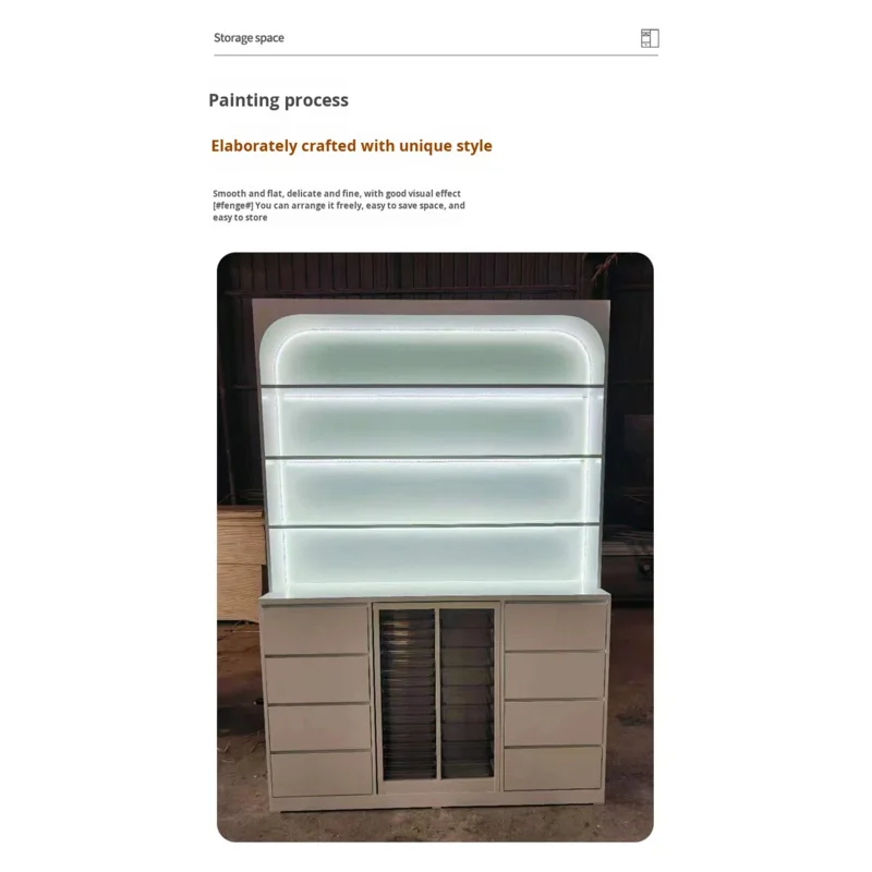 custom.Yicheng Beauty High Quality Make up Display Nail Gel Polish Salon Wall Rack Shelf Cabinet with Cheap Price