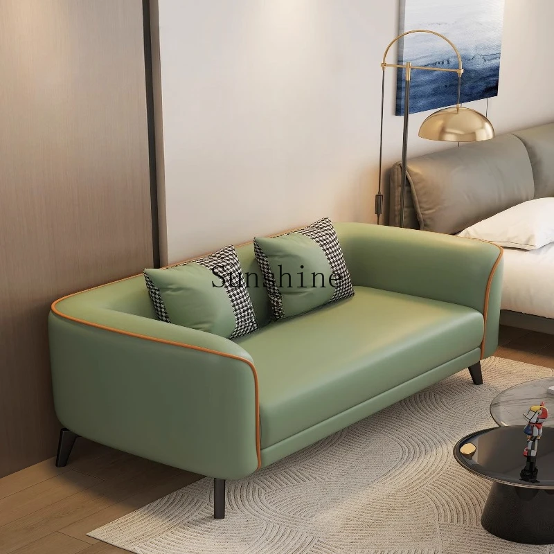 

Double, small apartment light luxury apartment cat scratching leather sofa Nordic style bedroom, clothing store reception