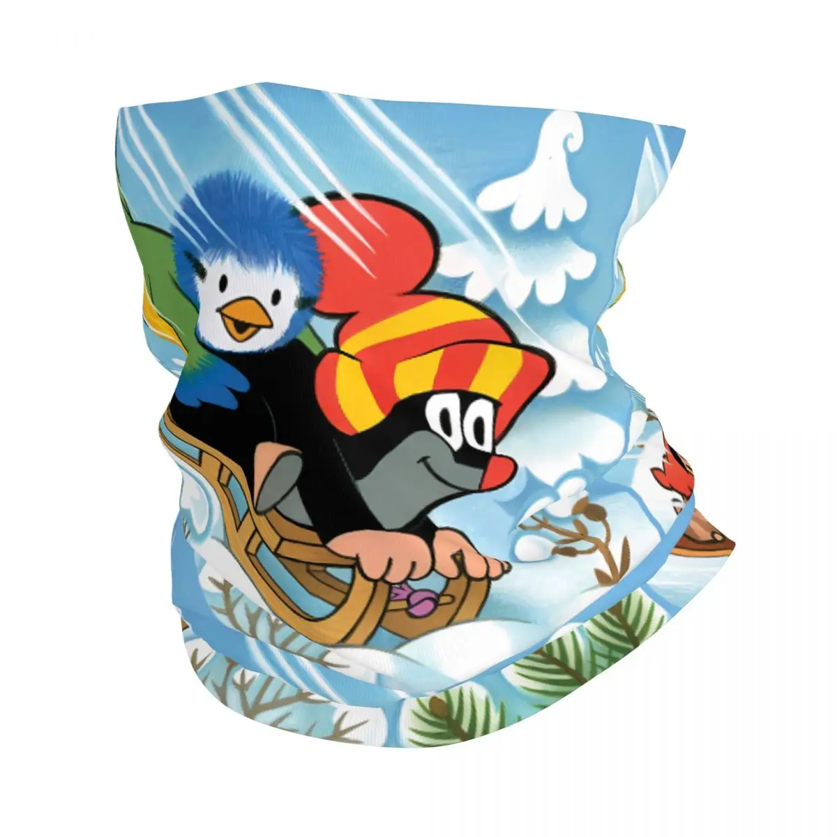 

Comic Animal Skiing Thin Bandana Neck Gaiter Comic Animal Skiing Wrap Scarf Headband Neck Cover